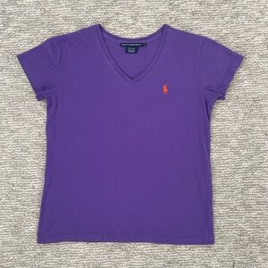 Ralph Lauren Sport Purple V-Neck Short Sleeve Tee